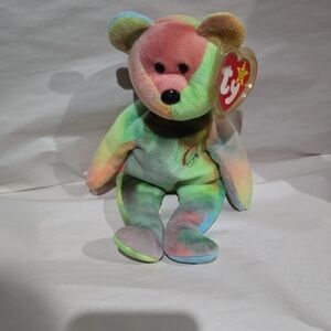 Ty Pastel Rainbow Beanie Baby Bear